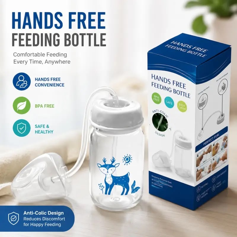 Hands Free Feeding Bottle – Self Feeding Baby Bottle