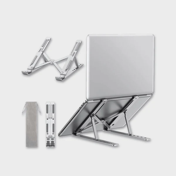 Portable Aluminum Laptop Stand | Foldable & Adjustable Metal Laptop Stand is ki bhi detail bna kr do