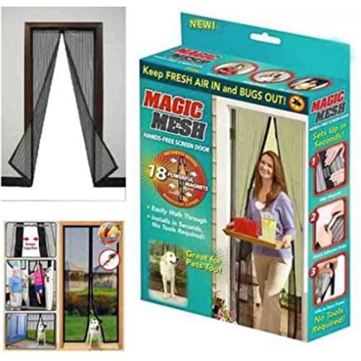 Magic Mesh Magnetic Screen Door